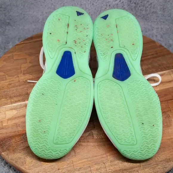 adidas White and Light Green Sneakers - Picture 7 of 8